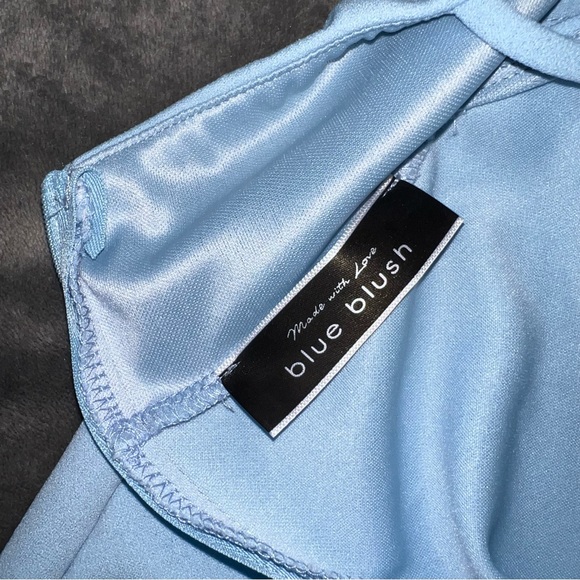 Blue Blush Cut Out Mini Dress - Large - Baby Blue - Picture 5 of 6